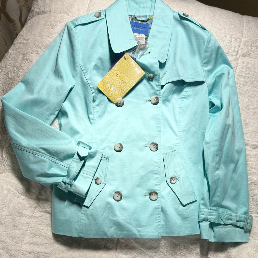 NWT Aqua Double-Breasted Trench Coat Sz Medium (Sold on HSN)